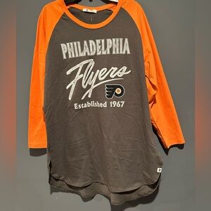 WOMEN'S '47 BRAND RAGLAN HIGH RISE PHILADELPHIA FLYERS LONG SLEEVE T-SHIRT